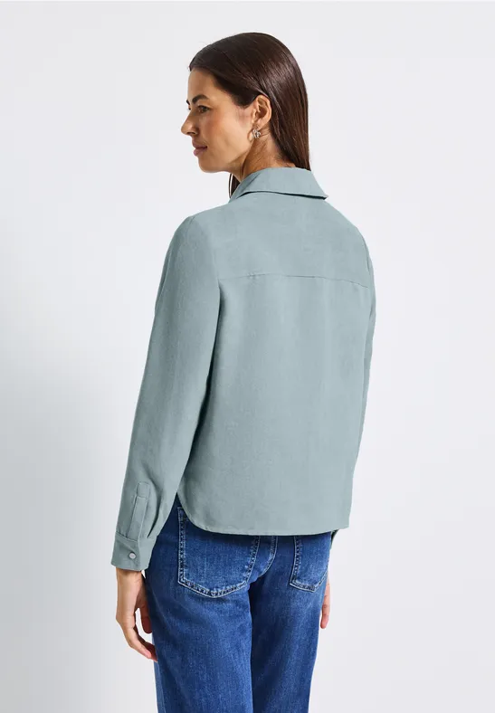 Kort mini corduroy overhemd arona blue