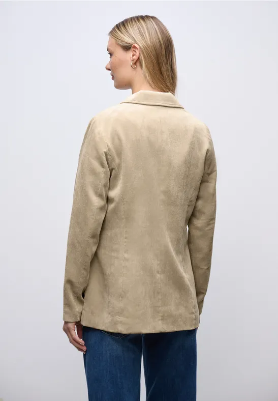 Langer Cord-Blazer sanded beige