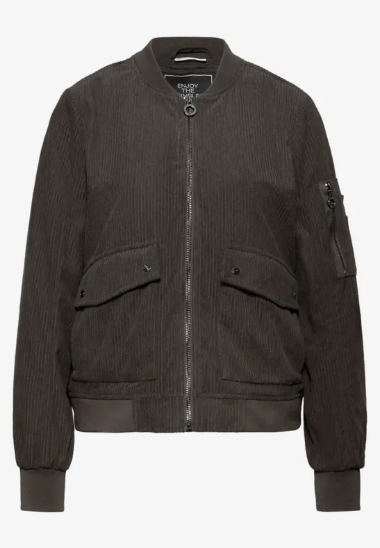 Softer Cord-Blouson darkest brown