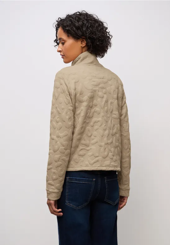 Leo Jacquard Jacke sanded beige mel.