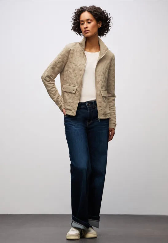 Leo Jacquard Jacke sanded beige mel.
