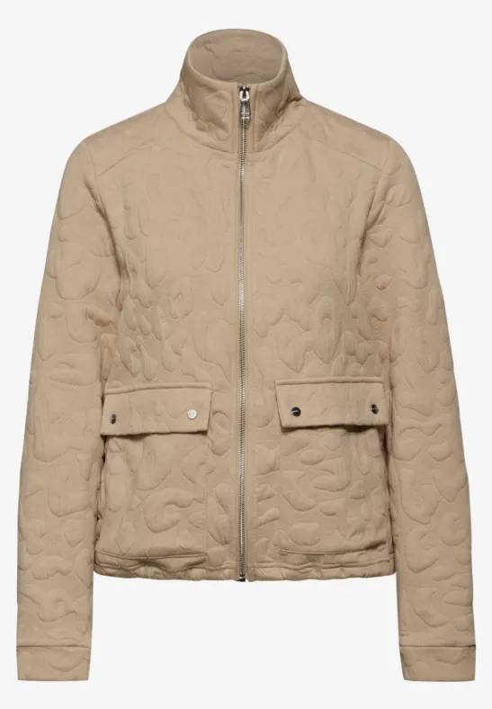 Leo Jacquard Jacke sanded beige mel.