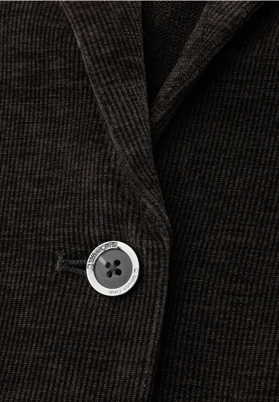 Chenille Cord-Blazer darkest brown