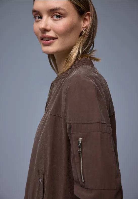 Blouson mahogany brown