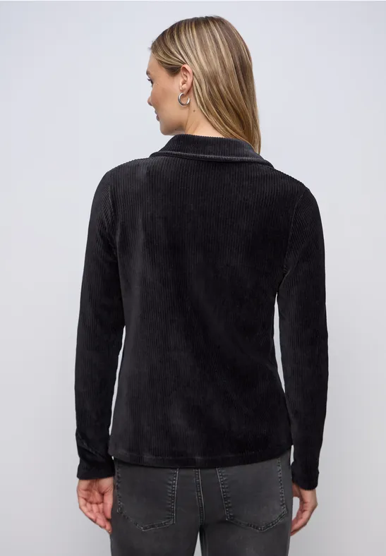 Zachte corduroy blazer Black