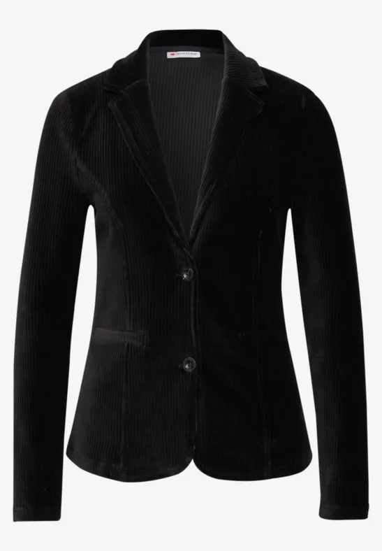 Zachte corduroy blazer Black
