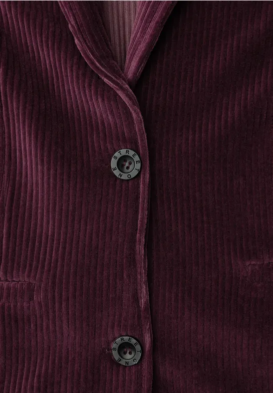 Zachte corduroy blazer Jazz Berry