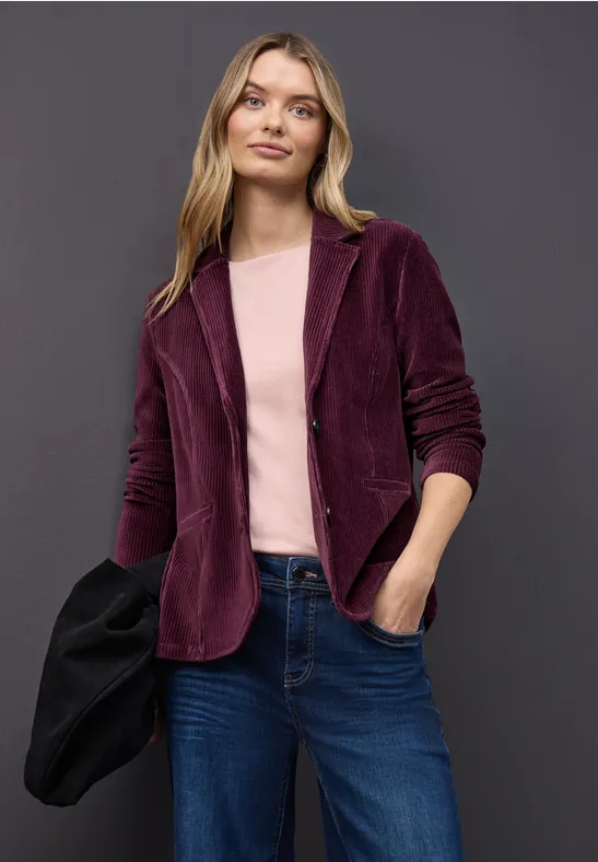 Zachte corduroy blazer Jazz Berry