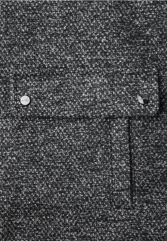 Melierte Jacke Black