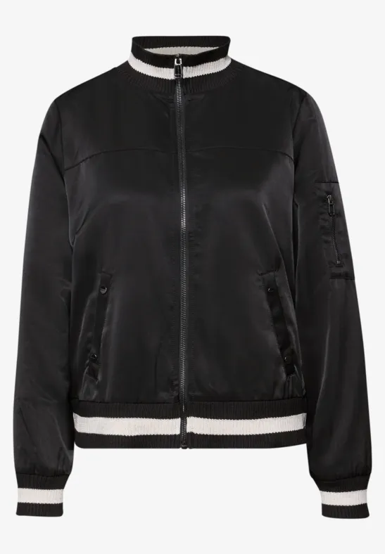 Blouson met college details Black