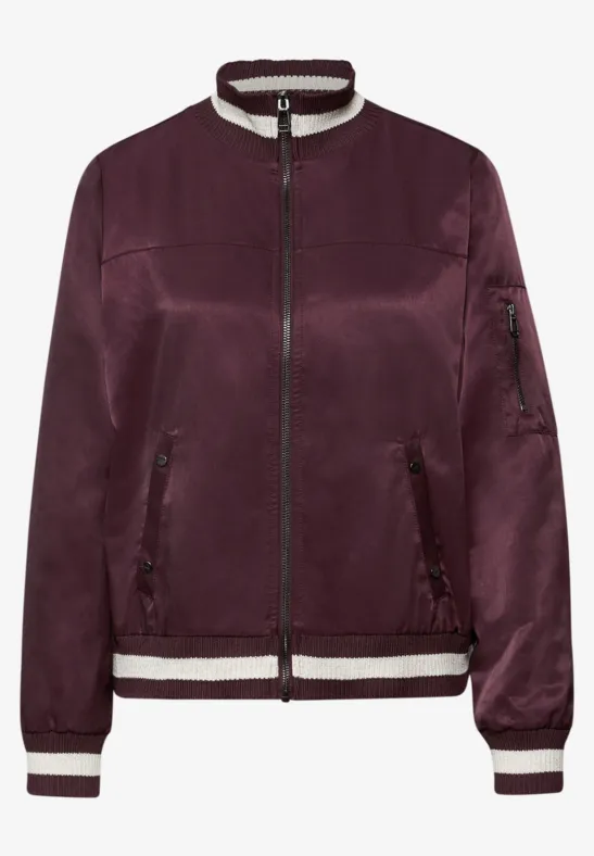 Blouson met college details Jazz Berry
