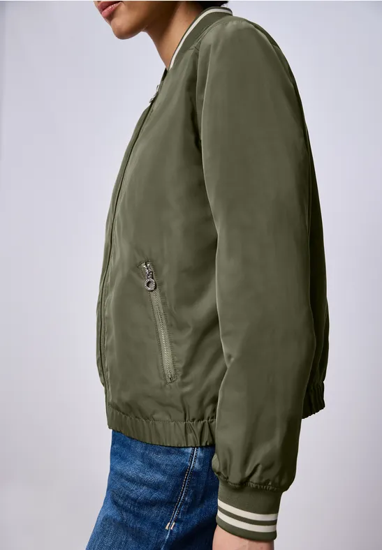 Blouson court Dark Vetiver Green