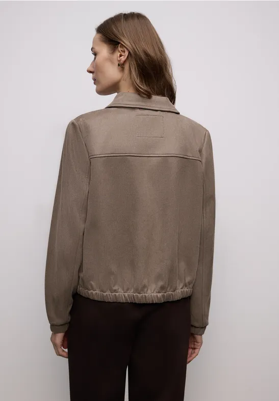 Kurze Veloursjacke light terra mocha