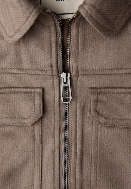 Kurze Veloursjacke light terra mocha