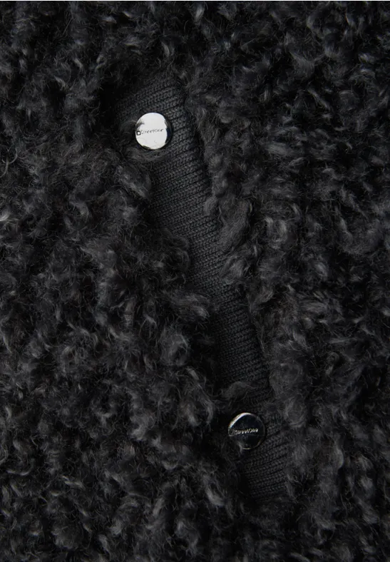 Blouson en fausse fourrure gravel grey