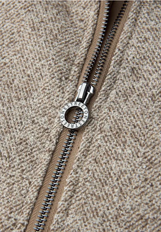 Veste avec col montant light terra mocha mel.