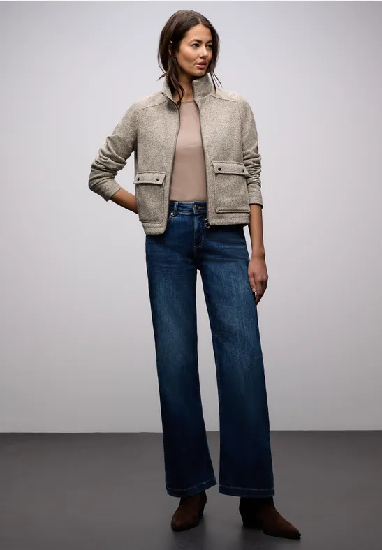 Veste avec col montant light terra mocha mel.