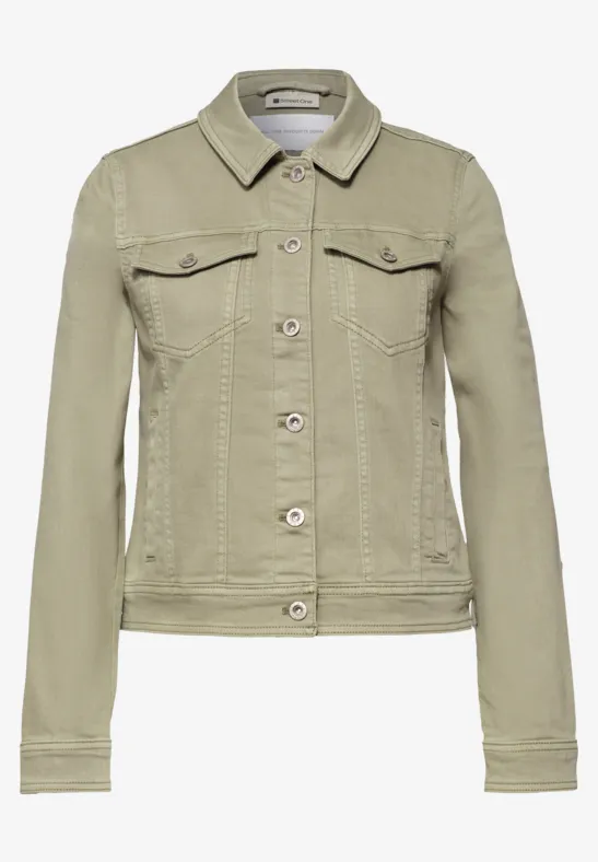 Jeansjacke im Colored-Denim-Look Olive Washed