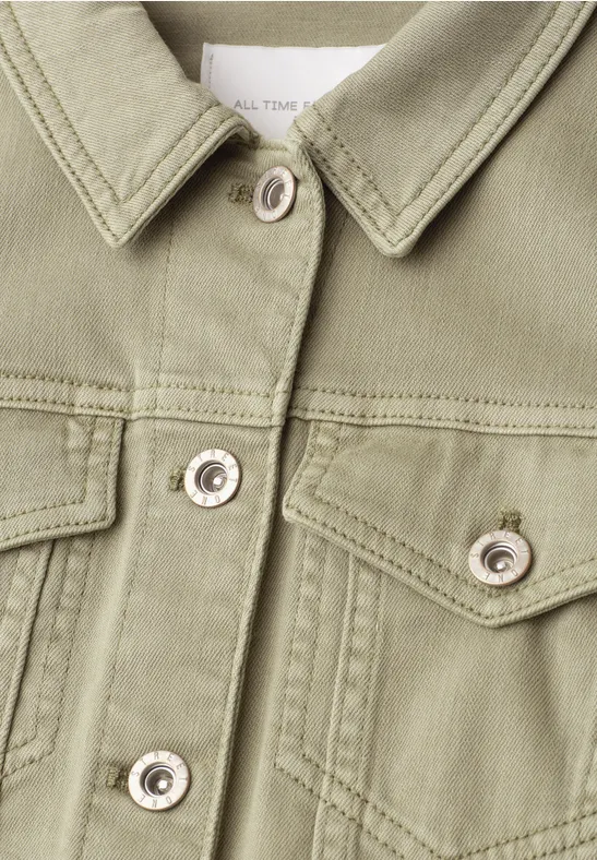 Jeansjacke im Colored-Denim-Look Olive Washed