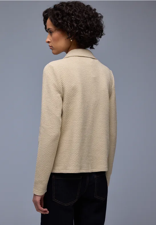 Strukturblazer cotton beige