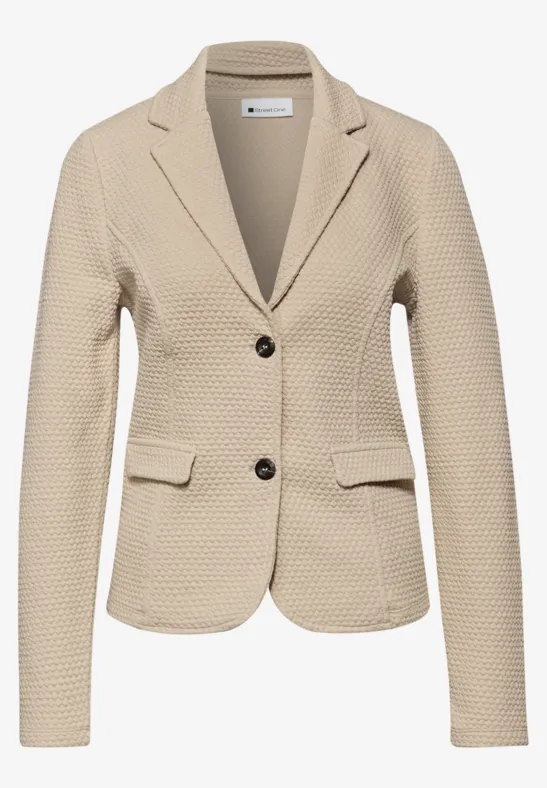 Strukturblazer cotton beige
