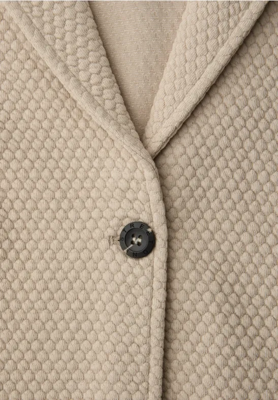 Strukturblazer cotton beige