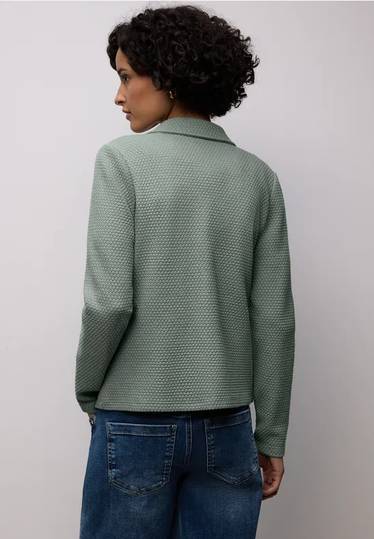 Blazer met structuur dark mint green