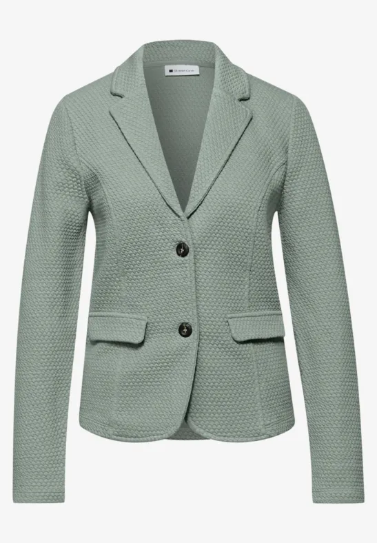 Blazer met structuur dark mint green