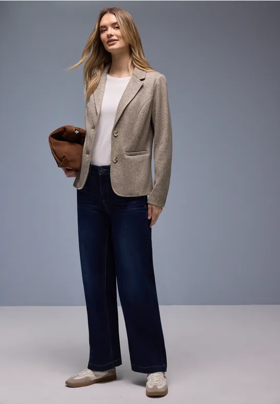 Marynarka z teksturą light terra mocha mel.