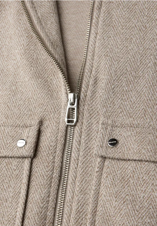 Herringbone Blouson light terra mocha mel.