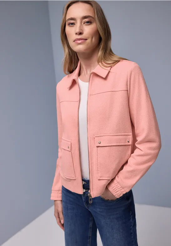 Visgraat blouson light apricot mel.