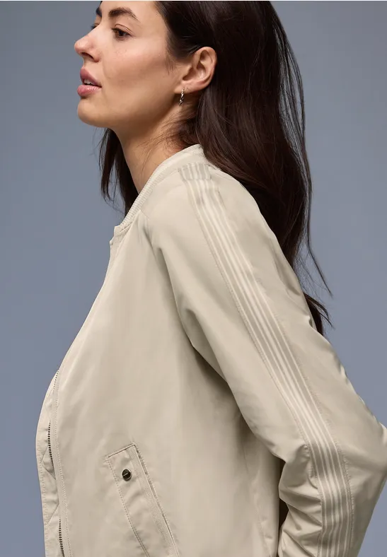 Blouson mit Gallonstreifen cotton beige