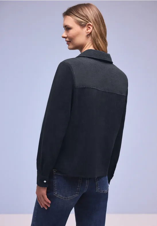 Kurzes Overshirt shadowed navy