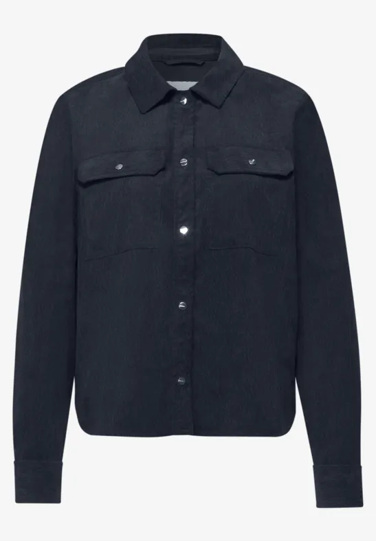 Kurzes Overshirt shadowed navy