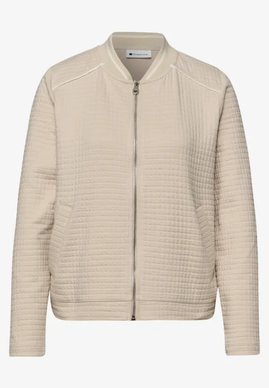 Strukturblouson cotton beige