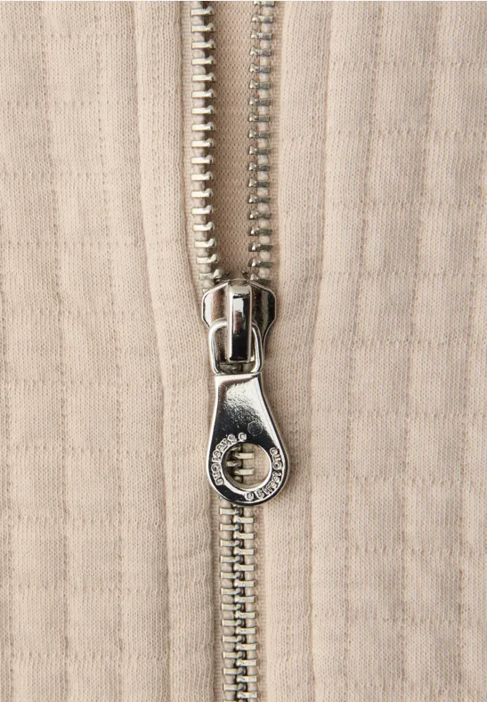 Strukturblouson cotton beige