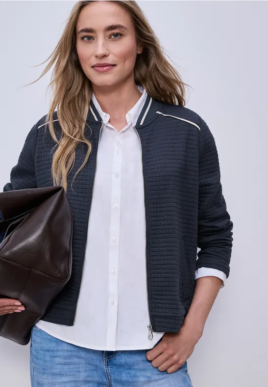 Strukturblouson shadowed navy
