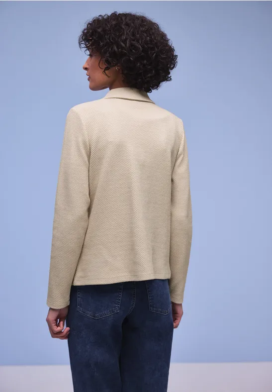 Basis blazer cotton beige