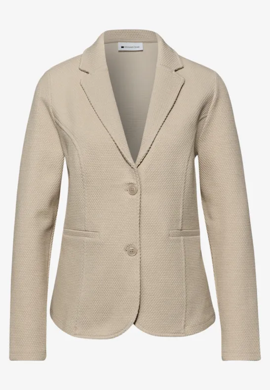 Basis blazer cotton beige