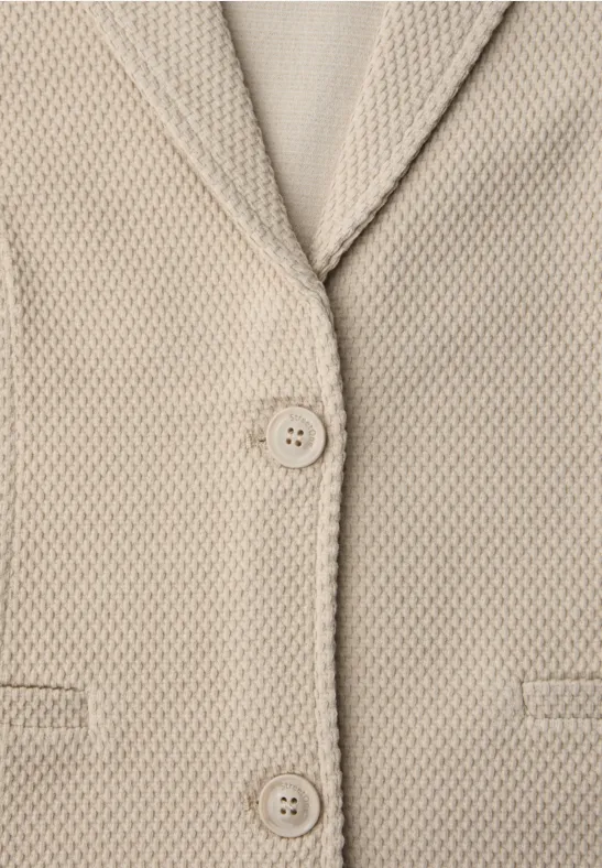 Basis blazer cotton beige