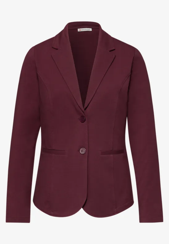 Basic Jersey Blazer truffle red