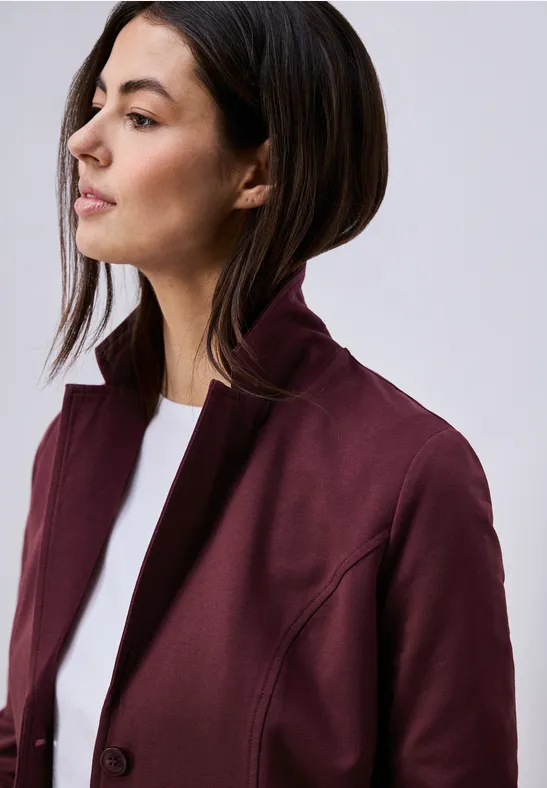 Basic Jersey Blazer truffle red