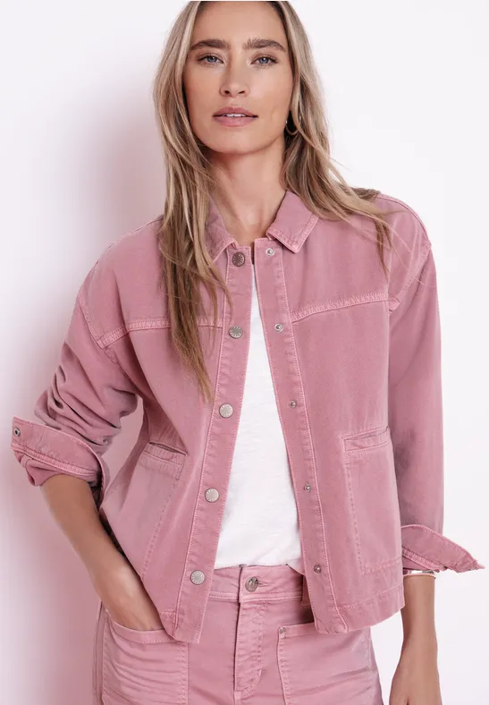 Jeansjacke in pinker Waschung authentic pink washed
