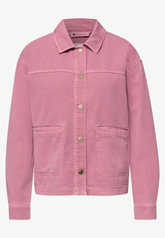 Jeansjacke in pinker Waschung authentic pink washed