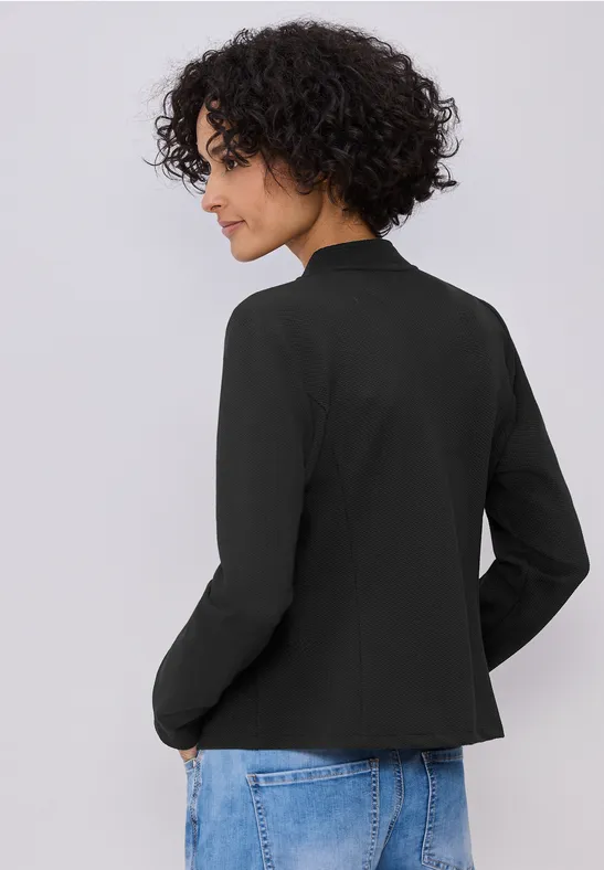 Jersey Blazer mit Struktur Black