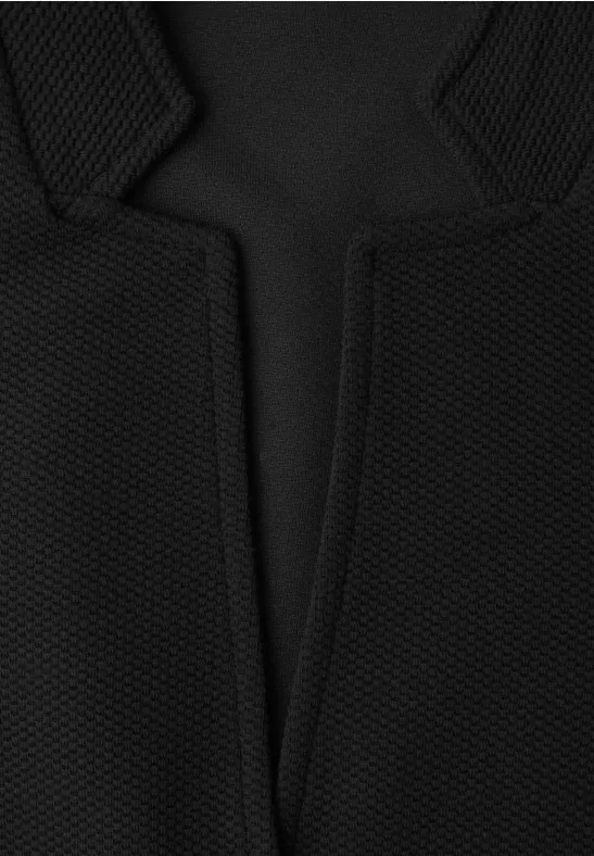 Jersey Blazer mit Struktur Black