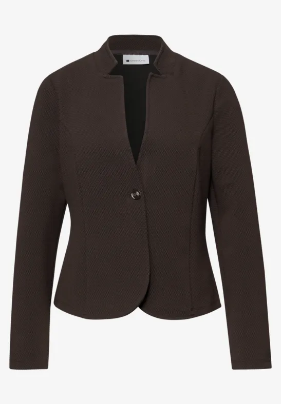Blazer aus Jersey mit Struktur espresso brown