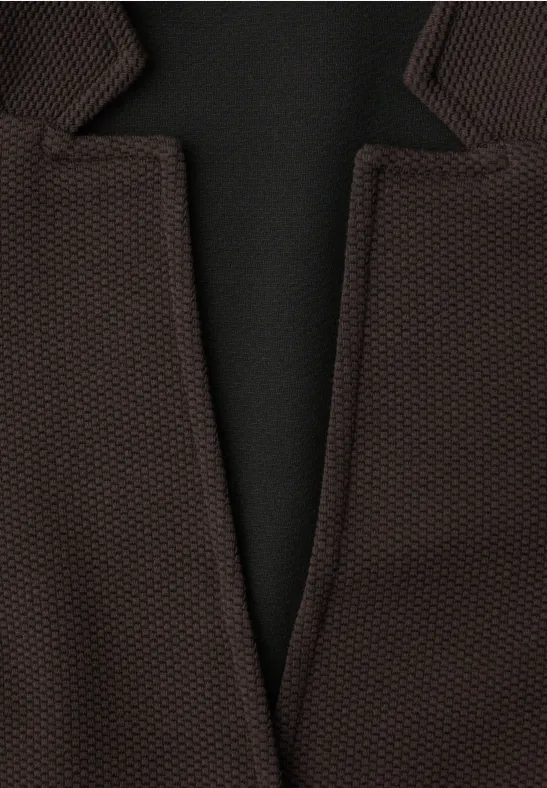 Blazer aus Jersey mit Struktur espresso brown