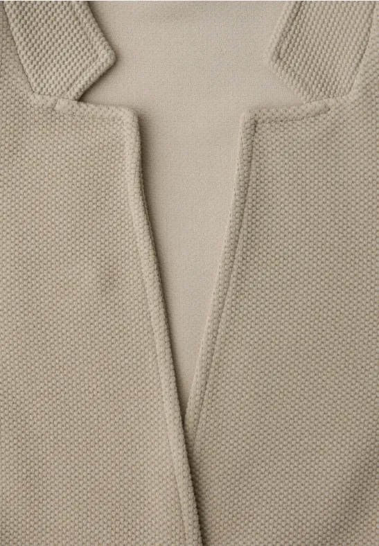 Blazer aus Jersey mit Struktur timeless beige
