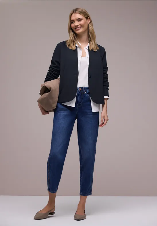 Jersey Blazer mit Struktur shadowed navy